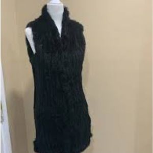 LOVE TOKEN Rabbit fur vest, NEW with tags M. PRICE FIRM